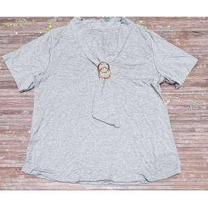 T-SHIRT DONNA GRIGIO CHIARO XL