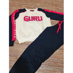 COMPLETO TUTA GURU 12/14/16 ANNI BIANCO/BLU - ROSA/NERO