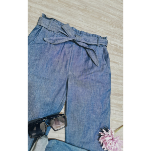 JEANS IN COTONE CON FIOCCO