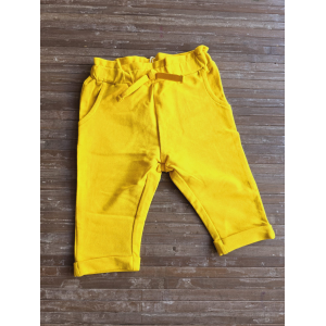 PANTALONE NEONATA COTONE GIALLO YOURS 3/6 6/9 9/12 12/18 18/24 24/30 MESI