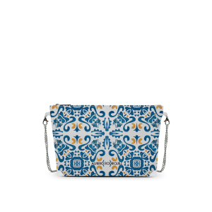 DIVA BAG BIANCA BLU MAIOLICHE