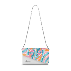 BORSETTA ELEGANCE BIANCA ABSTRACT PAINTED