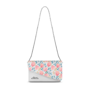 BORSETTA ELEGANCE BIANCA WATERCOLORS FLORAL