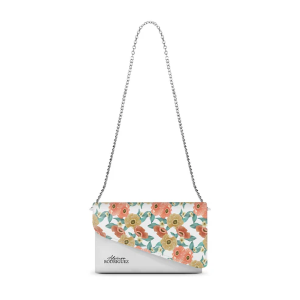 BORSETTA ELEGANCE BIANCA DRAWN FLORAL