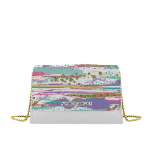 Borsa bianca Abstract Brush