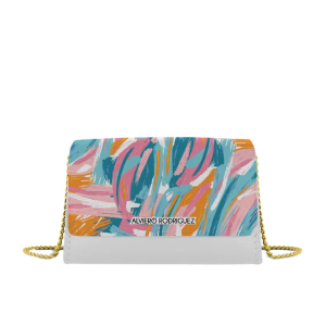 Borsa bianca Abstract Painted