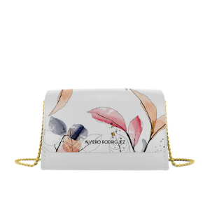 Borsa bianca Brush Leafs