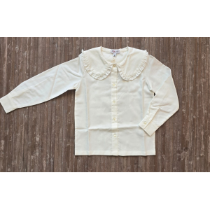 CAMICIA BIMBA BIANCA YOURS IN FLANELLA 3 4 5 6 7 ANNI