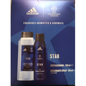 ADIDAS CHAMPIONS LEAGUE DOCCIASCHIUMA 250 ML E DEODORANTE 150 ML