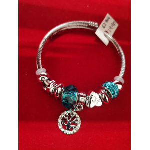 BRACCIALE CON ALBERO DELLA VITA IN AZZURRO