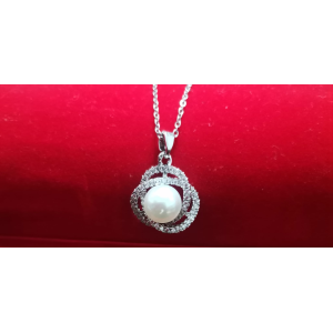 COLLANA STEEL PENDENTE PERLA