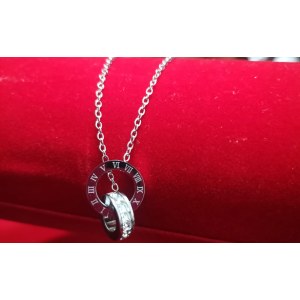 COLLANA STEEL IN ARGENTO PENDENTE CERCHIO