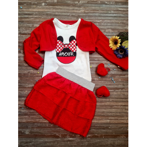 COMPLETINO 3 PEZZI MINNIE 12/18 MESI