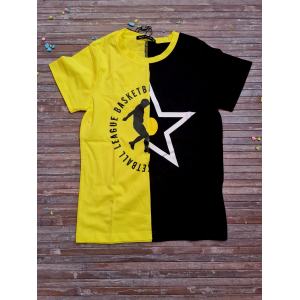 T-SHIRT GIALLA E NERA SMALL GANG